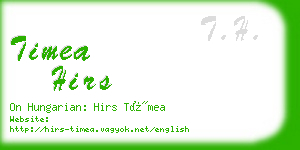 timea hirs business card